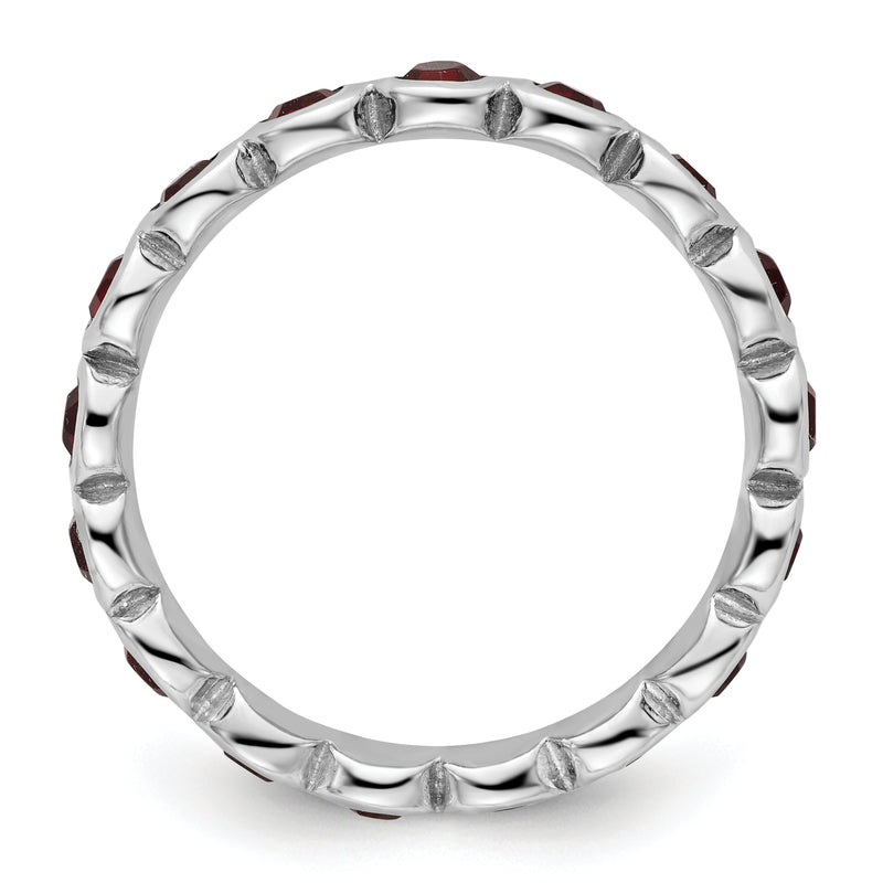 Sterling Silver Stackable Expressions January Crystal Ring