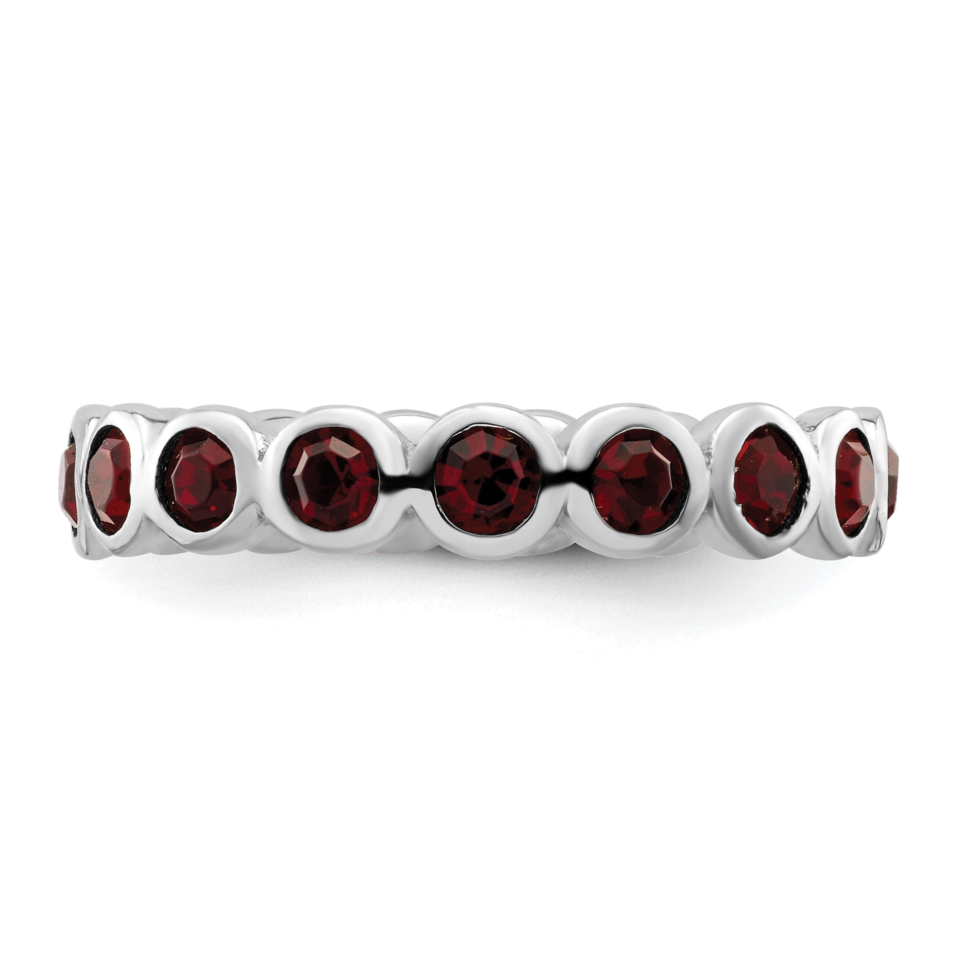 Sterling Silver Stackable Expressions January Crystal Ring