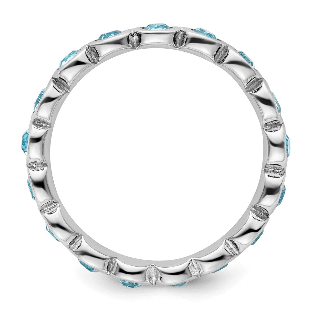 Sterling Silver Stackable Expressions March Crystal Ring