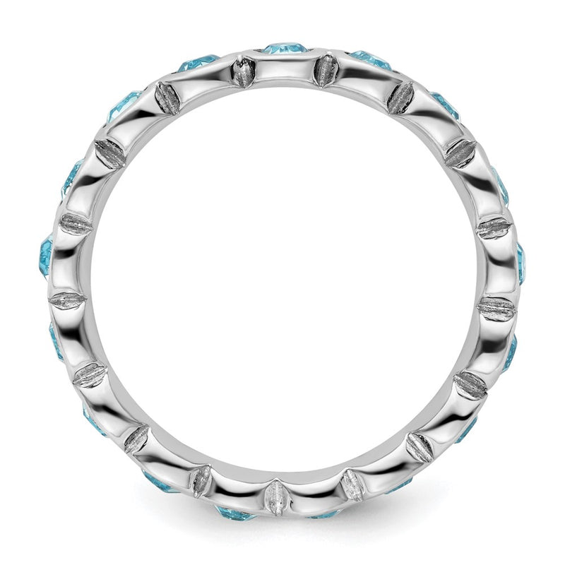 Sterling Silver Stackable Expressions March Crystal Ring