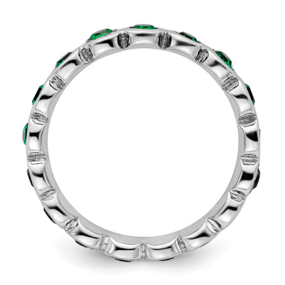 Sterling Silver Stackable Expressions May Crystal Ring