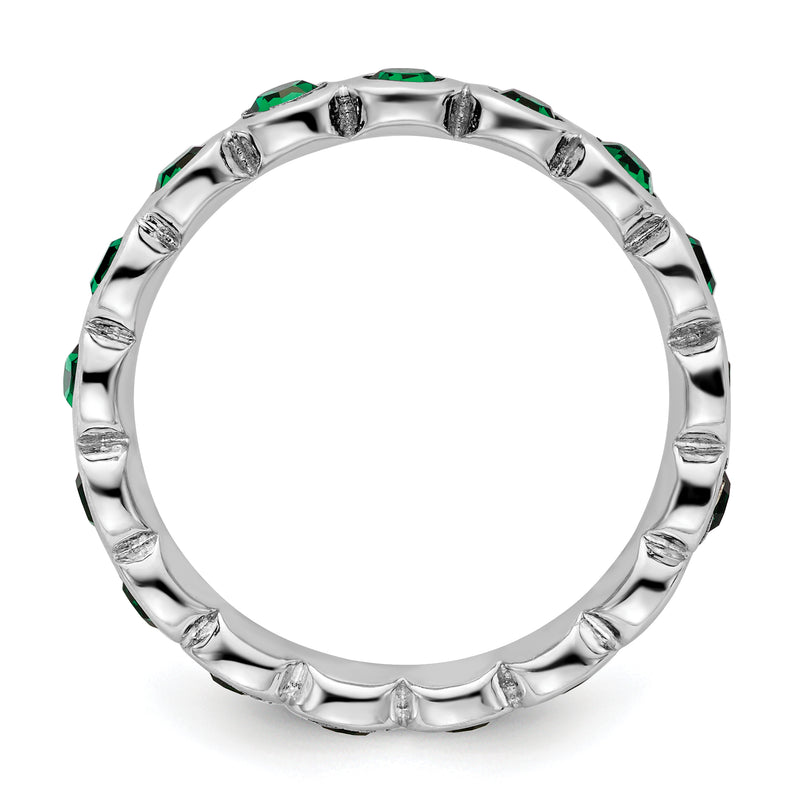 Sterling Silver Stackable Expressions May Crystal Ring