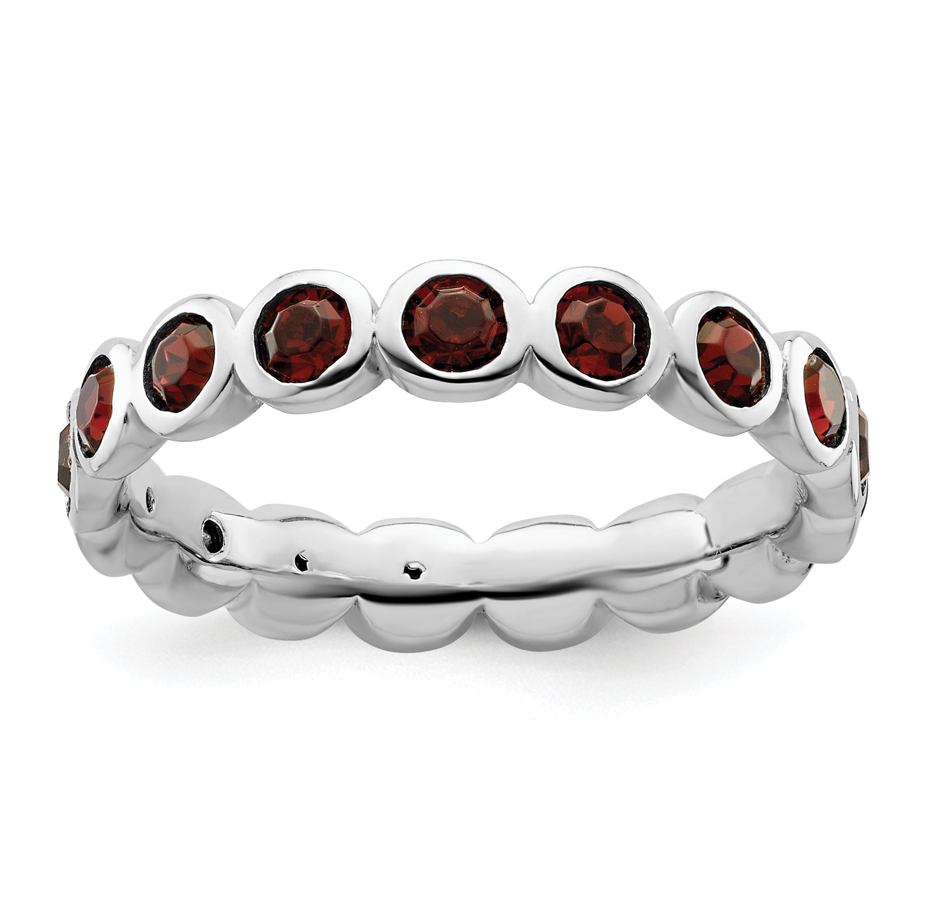 Sterling Silver Stackable Expressions June Crystal Ring