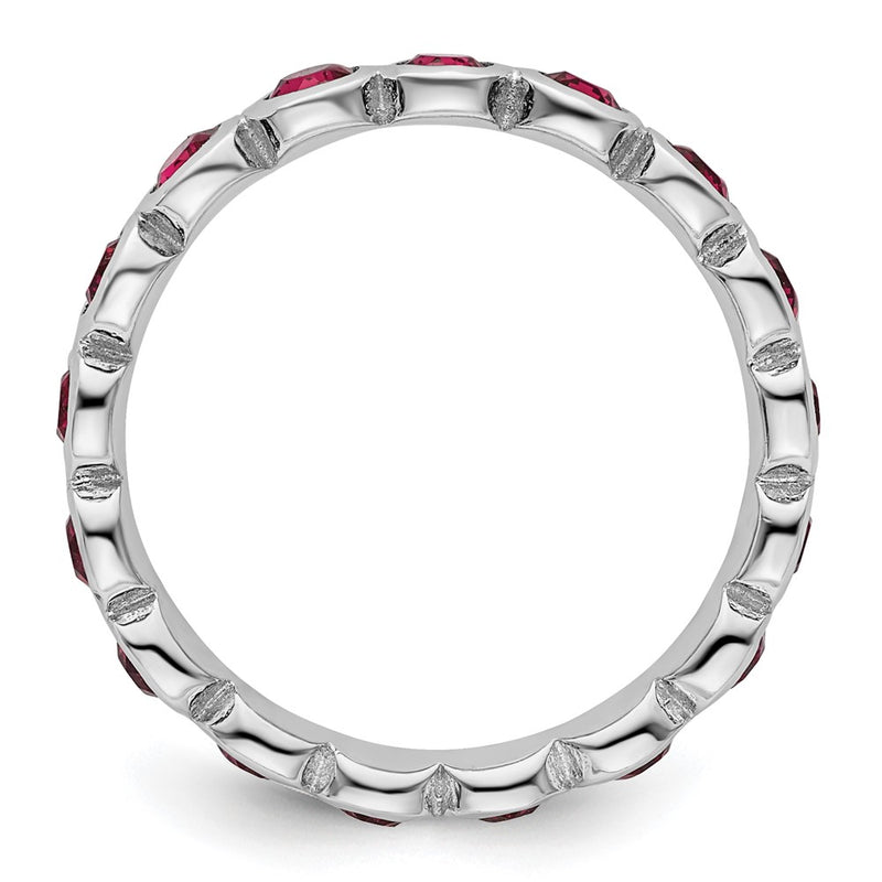 Sterling Silver Stackable Expressions July Crystal Ring