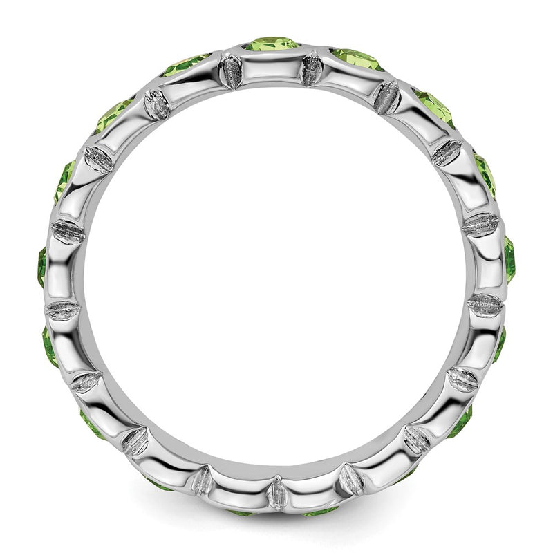 Sterling Silver Stackable Expressions August Crystal Ring