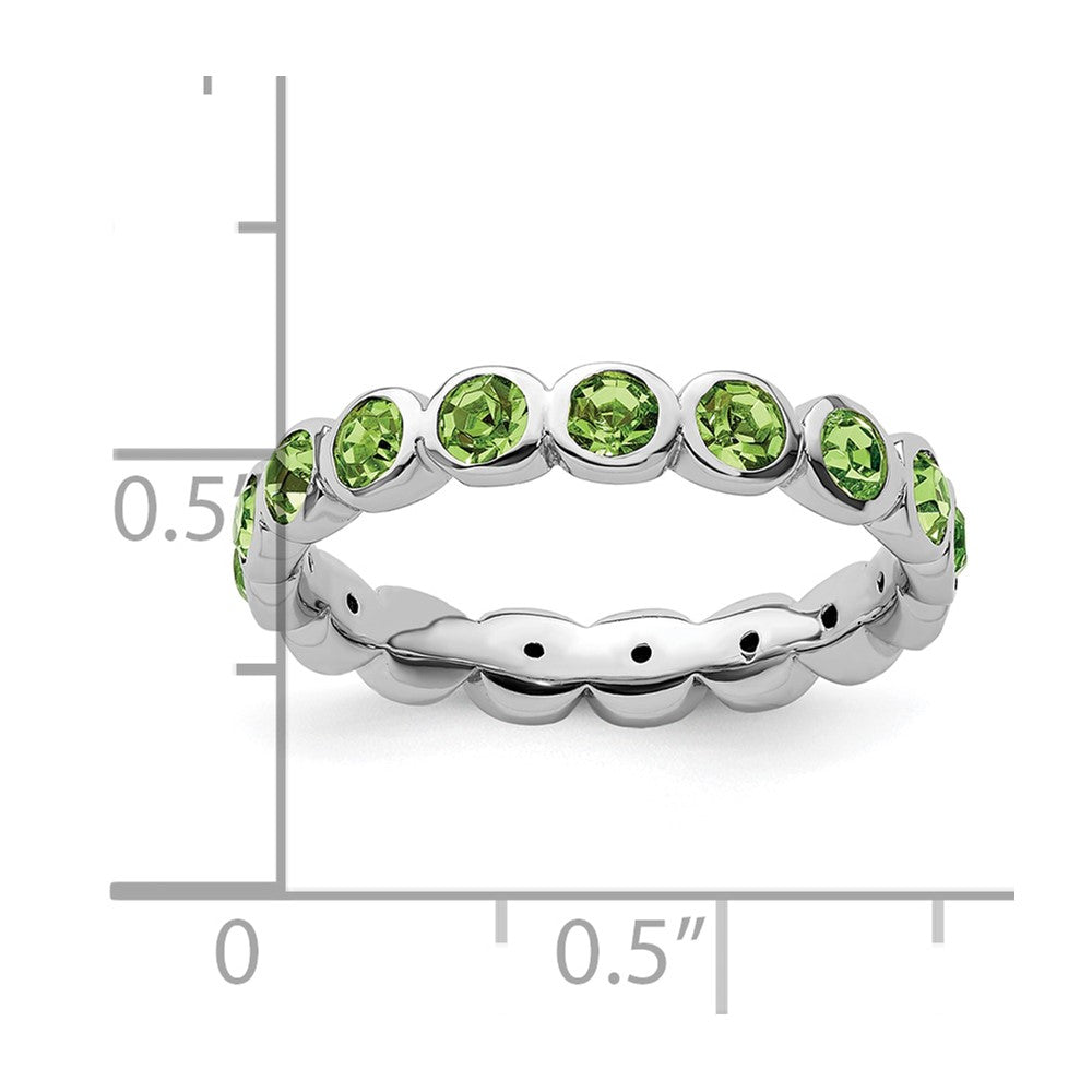 Sterling Silver Stackable Expressions August Crystal Ring