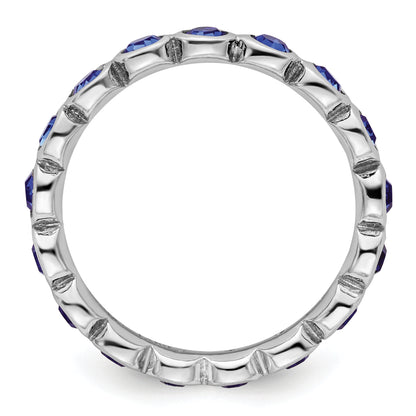 Sterling Silver Stackable Expressions September Crystal Ring