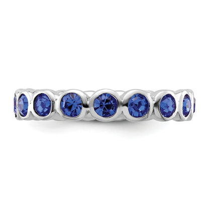 Sterling Silver Stackable Expressions September Crystal Ring