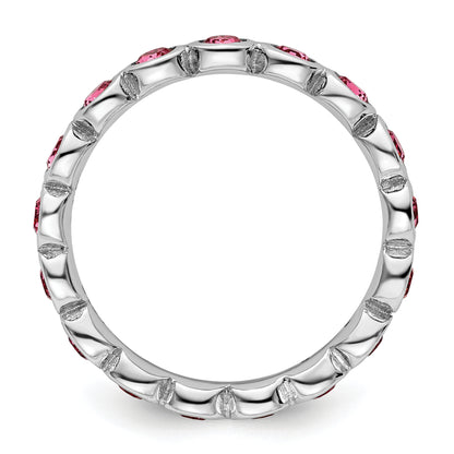 Sterling Silver Stackable Expressions October Crystal Ring