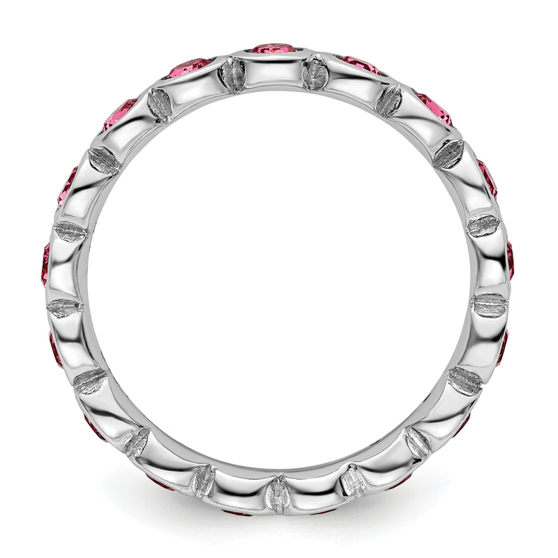 Sterling Silver Stackable Expressions October Crystal Ring