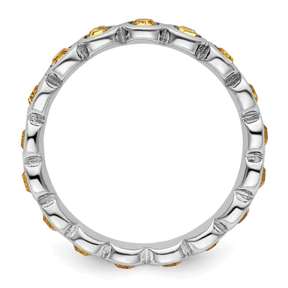 Sterling Silver Stackable Expressions November Crystal Ring