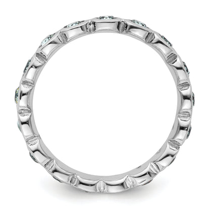 Sterling Silver Stackable Expressions December Crystal Ring