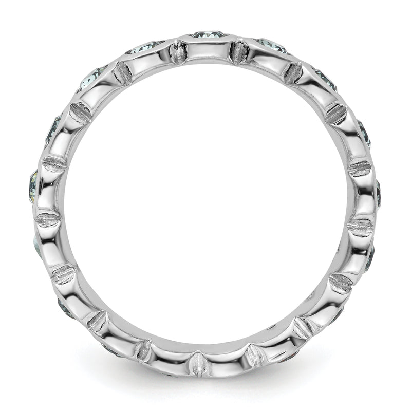 Sterling Silver Stackable Expressions December Crystal Ring