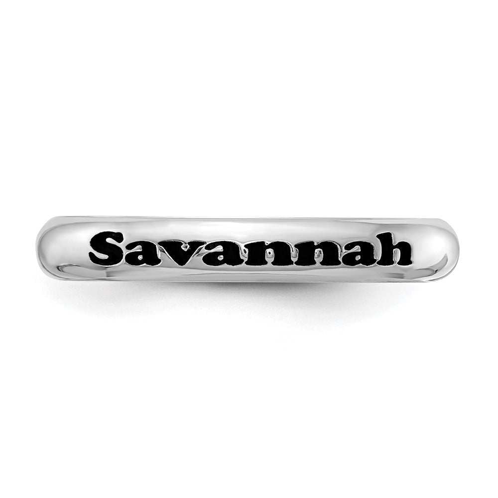 Sterling Silver Rh Plt Stackable Expressions Personalized Ring