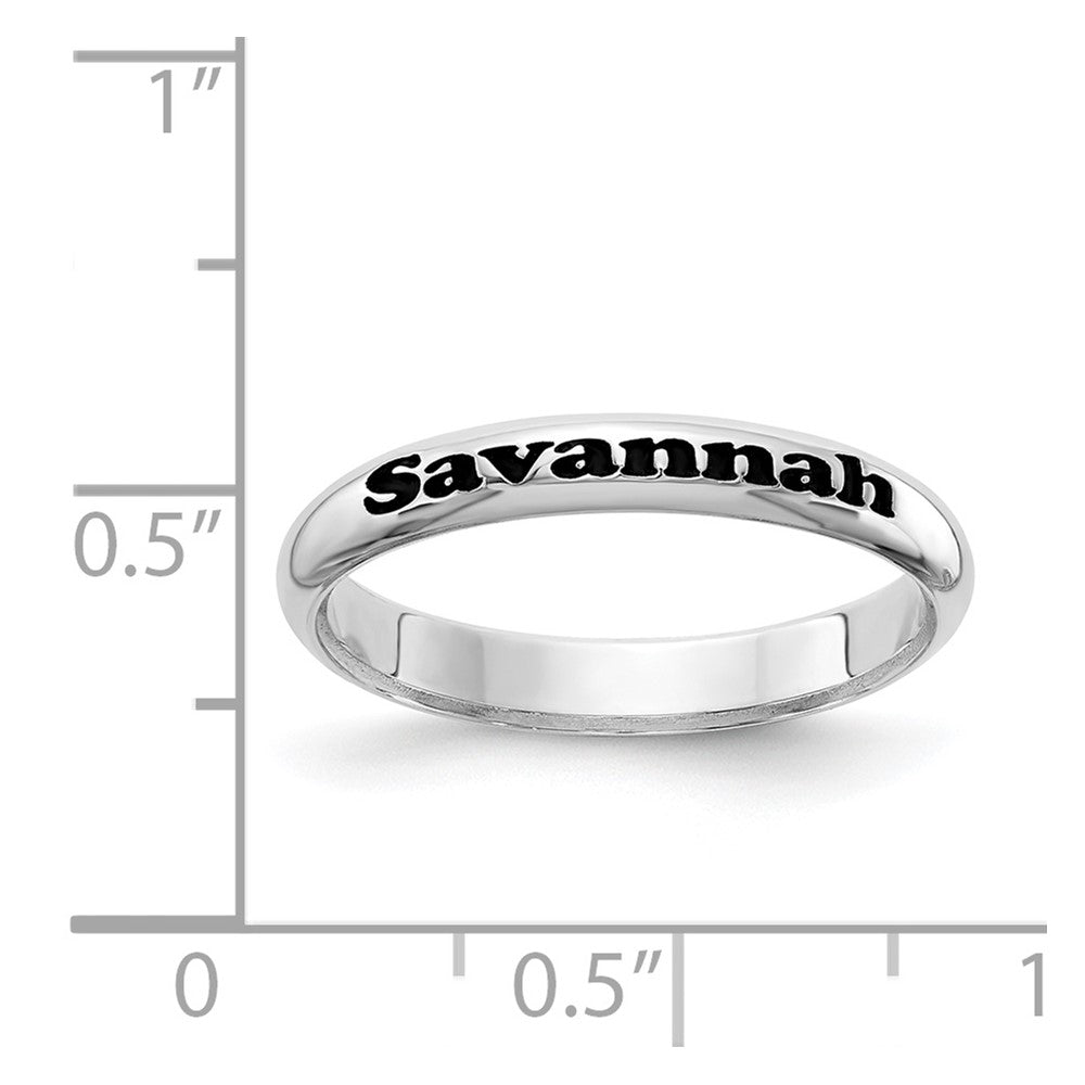 Sterling Silver Rh Plt Stackable Expressions Personalized Ring