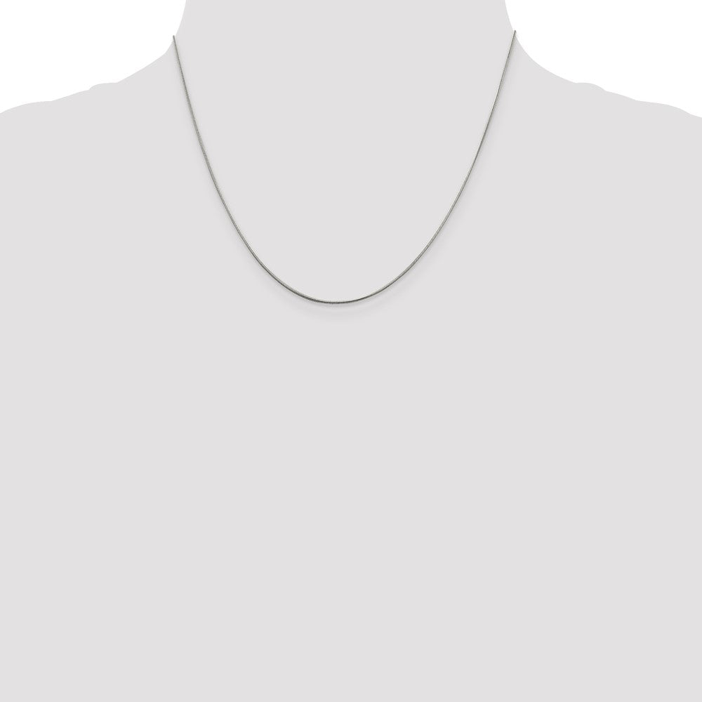 18 Inch Sterling Silver .8mm Snake Chain W/2In Ext.