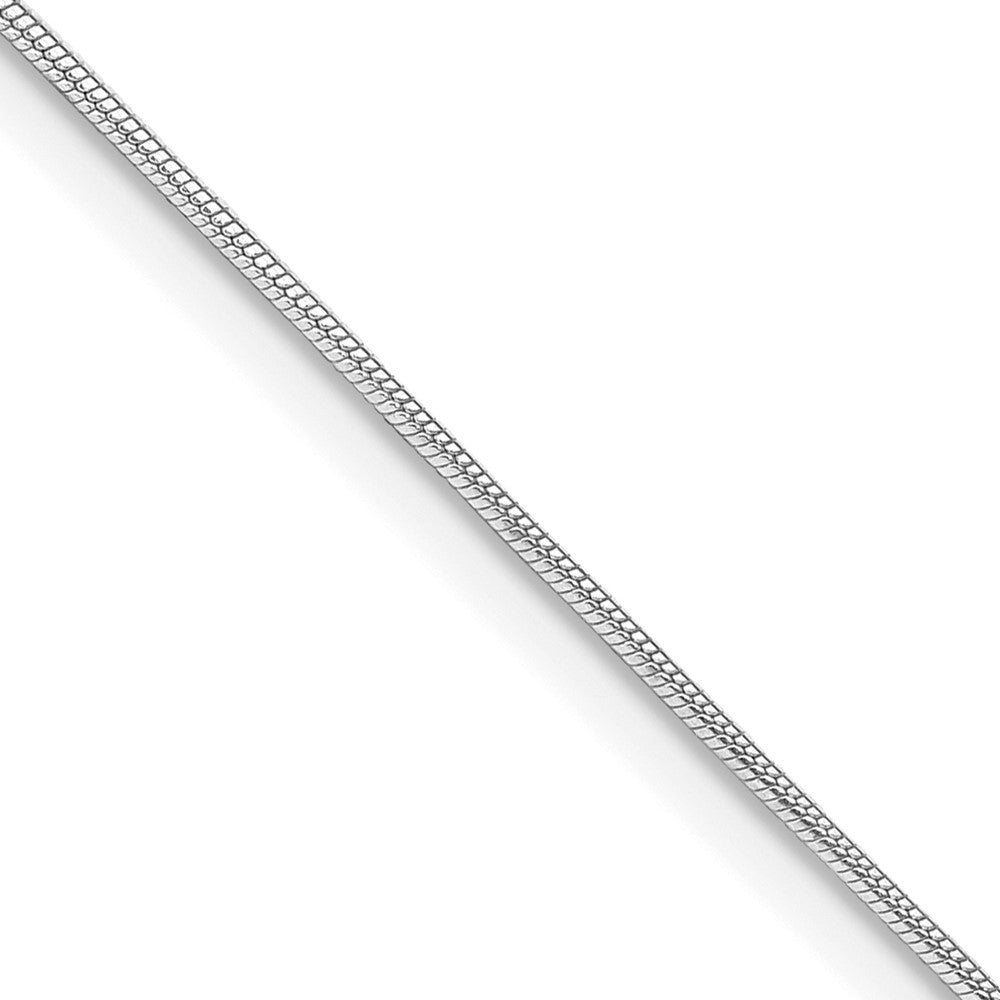18 Inch Sterling Silver Rhodium-Plated .8mm Round Snake Chain W/2In Ext.