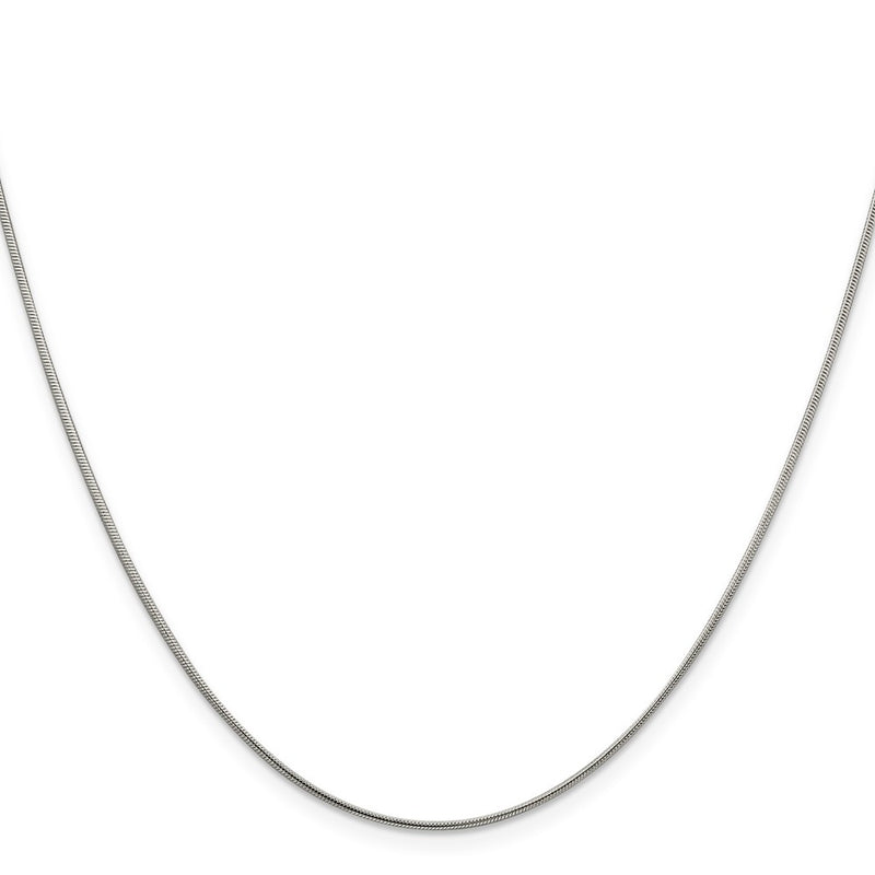 24 Inch Sterling Silver 1mm Snake Chain Necklace