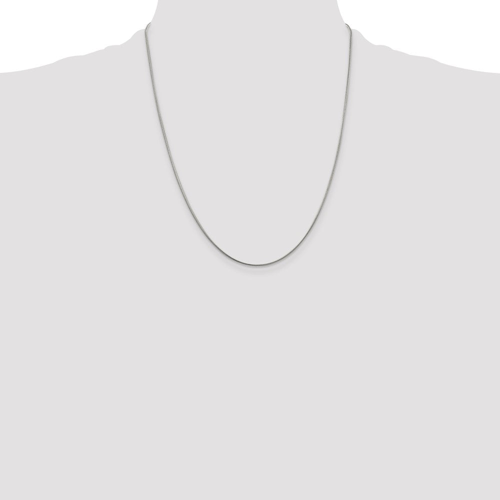 22 Inch Sterling Silver 1mm Snake Chain W/4In Ext.