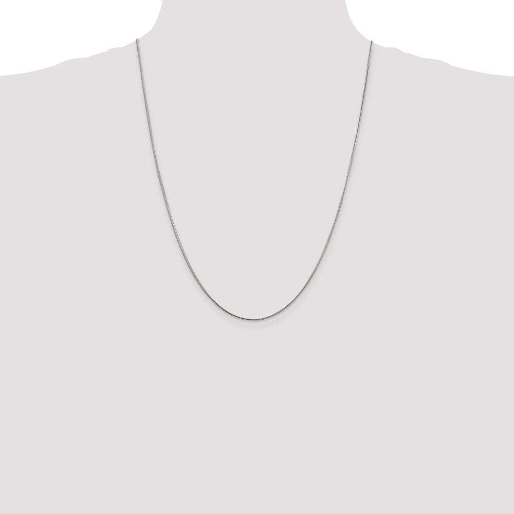 24 Inch Sterling Silver 1mm Snake Chain Necklace