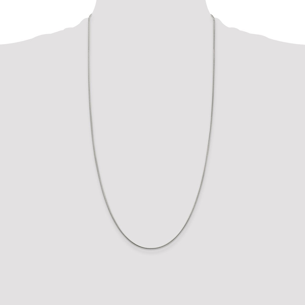28 Inch Sterling Silver 1mm Snake Chain Necklace
