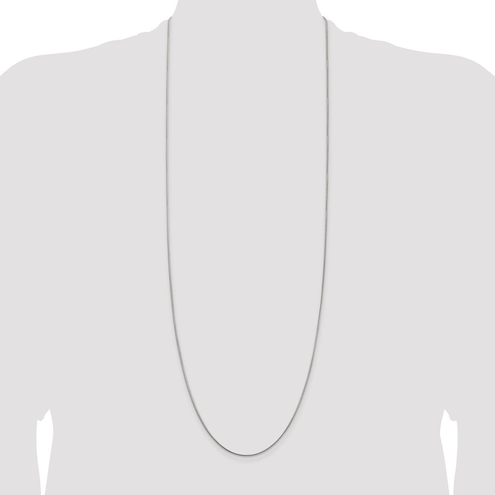 36 Inch Sterling Silver 1mm Snake Chain Necklace