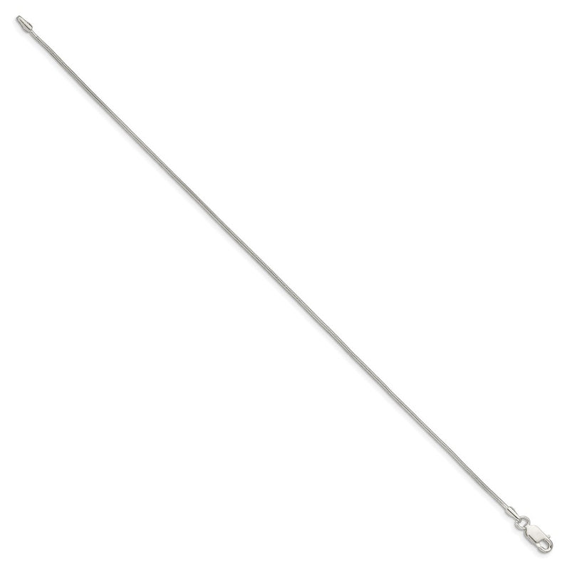 7 Inch Sterling Silver 1mm Snake Chain Bracelet