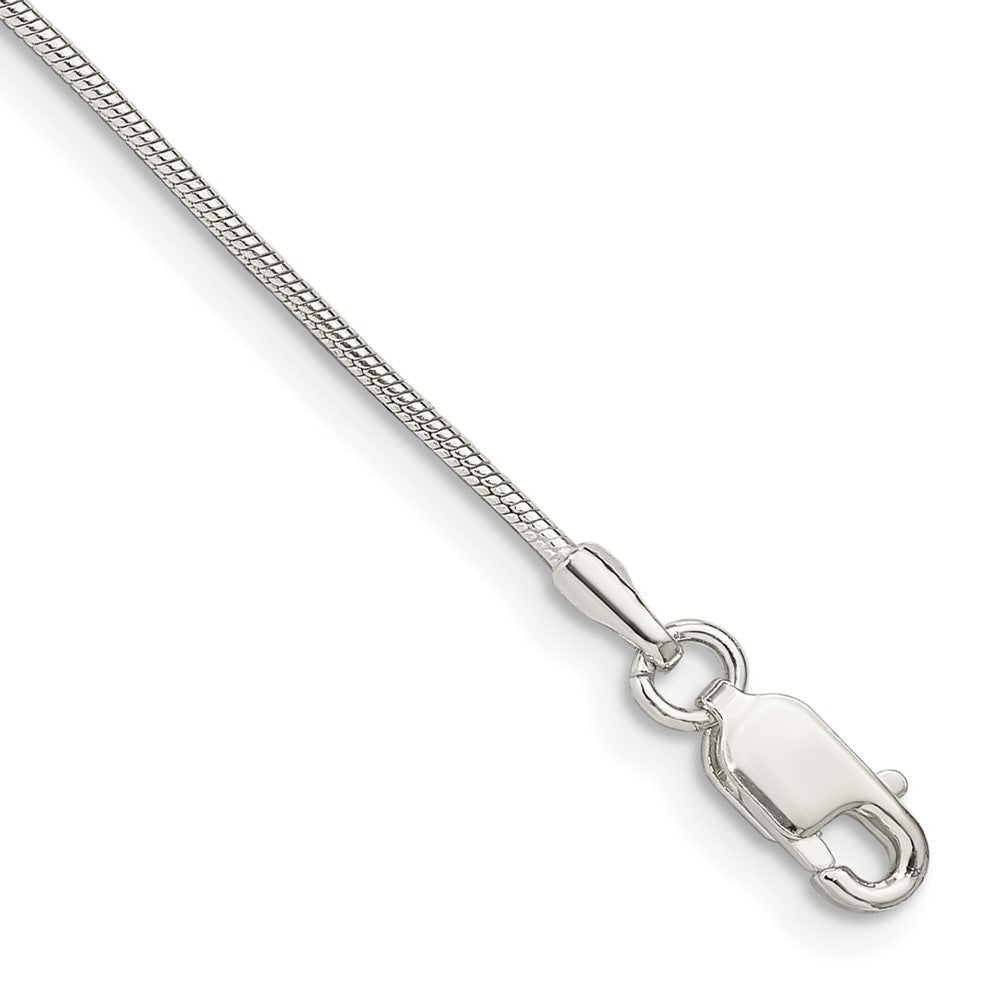 7 Inch Sterling Silver 1mm Snake Chain Bracelet