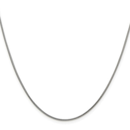 36 Inch Sterling Silver 1.2mm Snake Chain Necklace