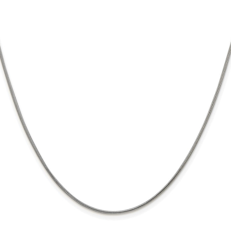 Sterling Silver Rhodium-Plated 1.2mm Snake Chain