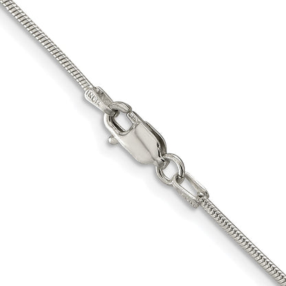 Sterling Silver Rhodium-Plated 1.2mm Snake Chain