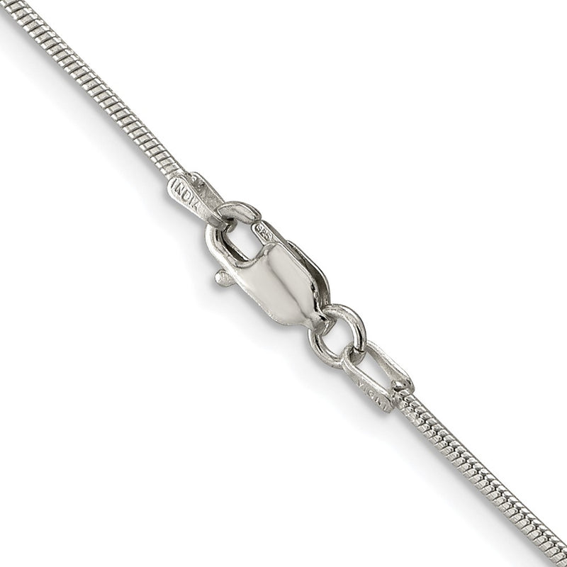 Sterling Silver Rhodium-Plated 1.2mm Snake Chain