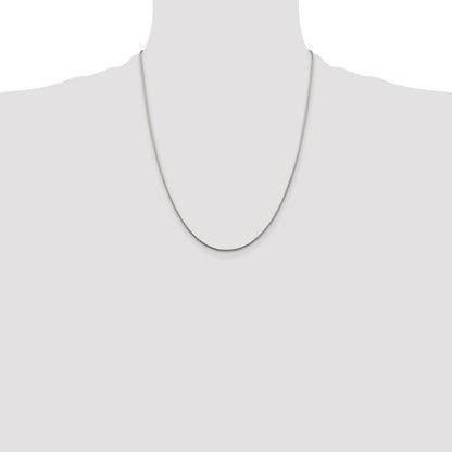 22 Inch Sterling Silver 1.25mm Snake Chain W/4In Ext.