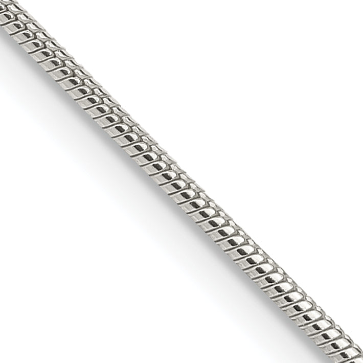16 Inch Sterling Silver 1.25mm Snake Chain