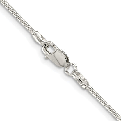 Sterling Silver Rhodium-Plated 1.25mm Snake Chain