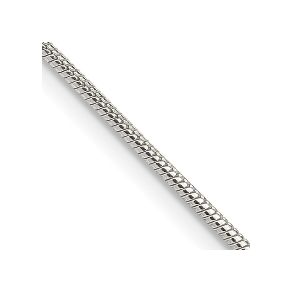 22 Inch Sterling Silver 1.25mm Snake Chain W/4In Ext.