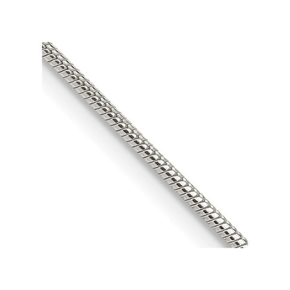 22 Inch Sterling Silver 1.25mm Snake Chain W/4In Ext.