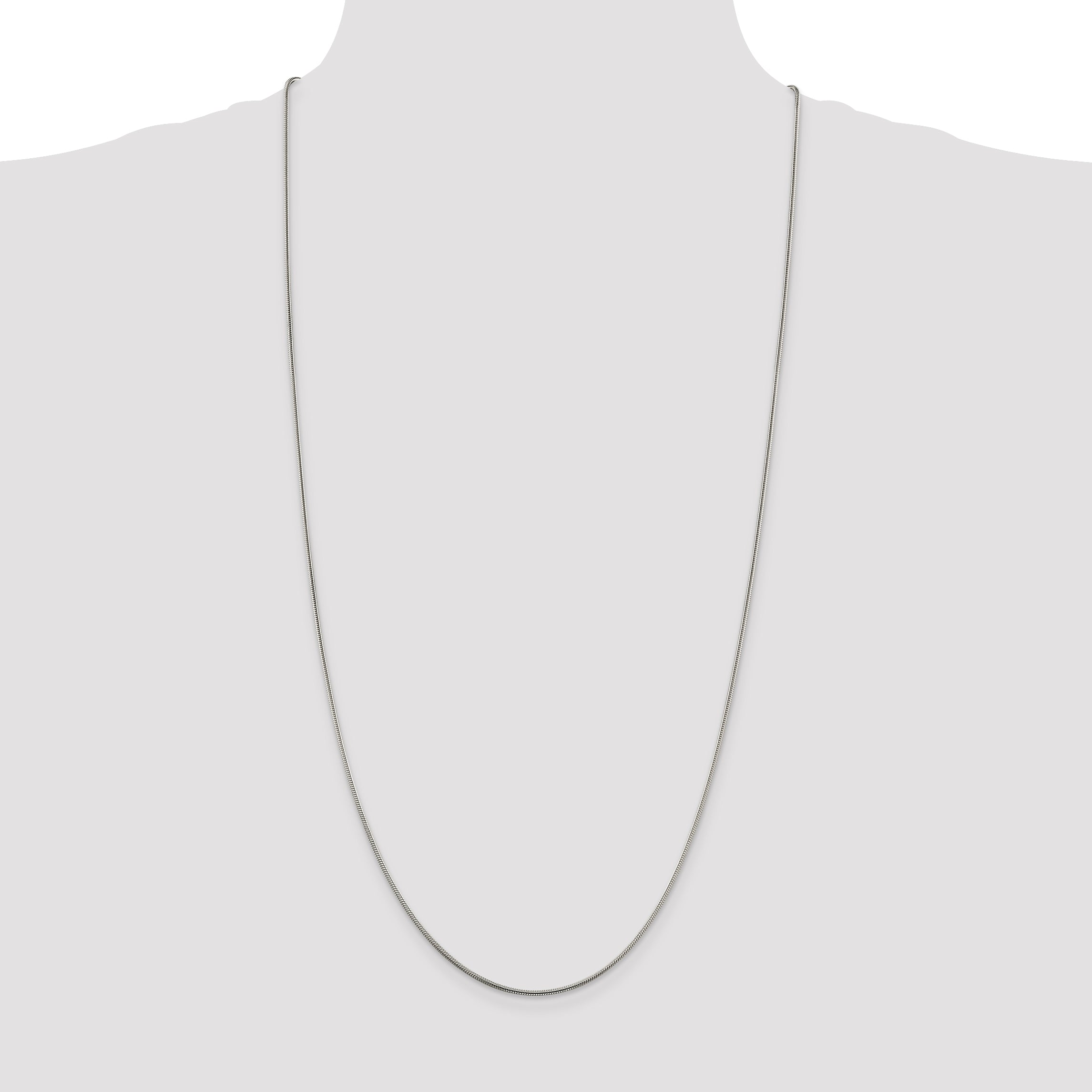 30 Inch Sterling Silver 1.5mm Snake Chain