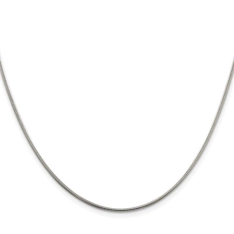 Sterling Silver Rhodium-Plated 1.5mm Snake Chain