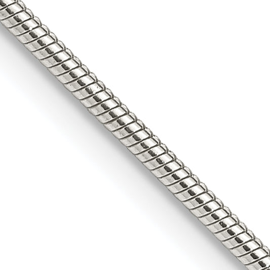 28 Inch Sterling Silver 1.5mm Snake Chain