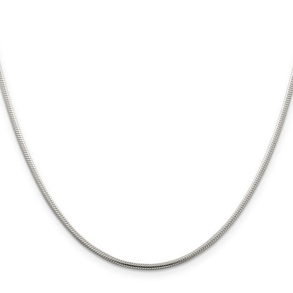 22 Inch Sterling Silver 1.75mm Snake Chain