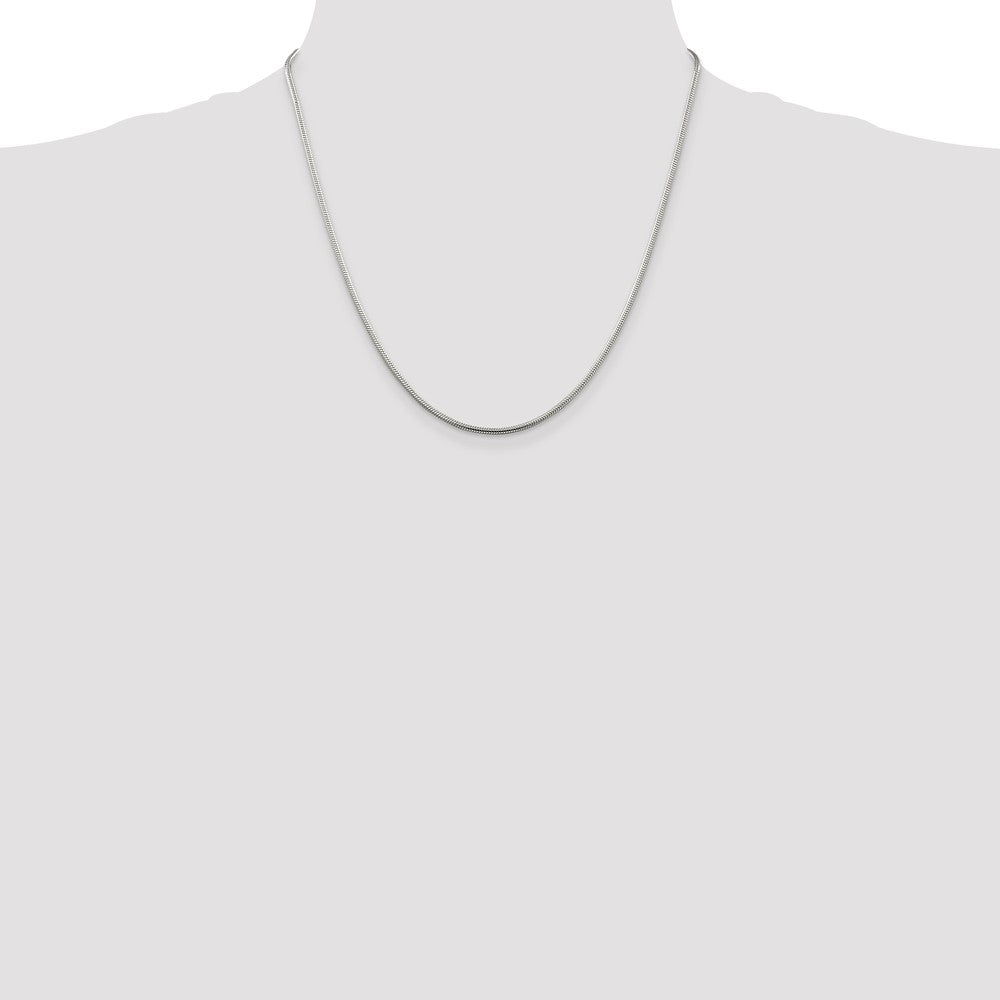 20 Inch Sterling Silver 1.75mm Snake Chain Necklace