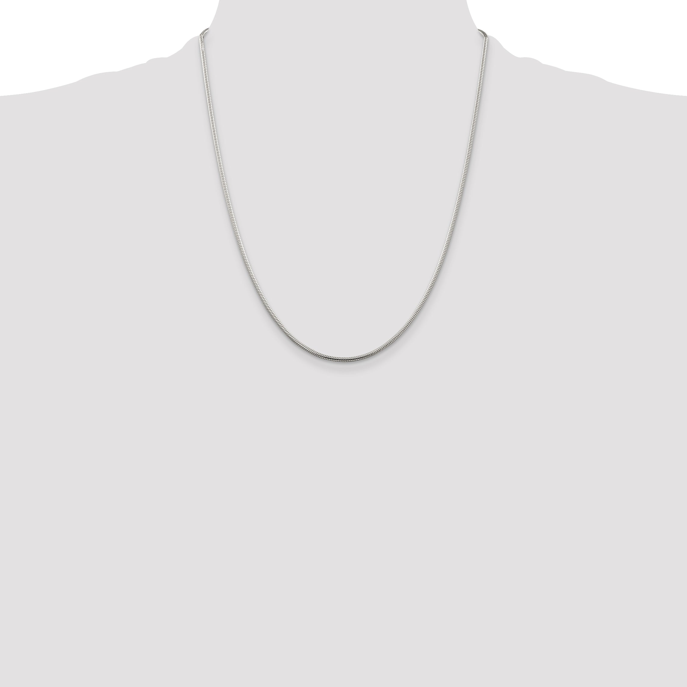22 Inch Sterling Silver 1.75mm Snake Chain