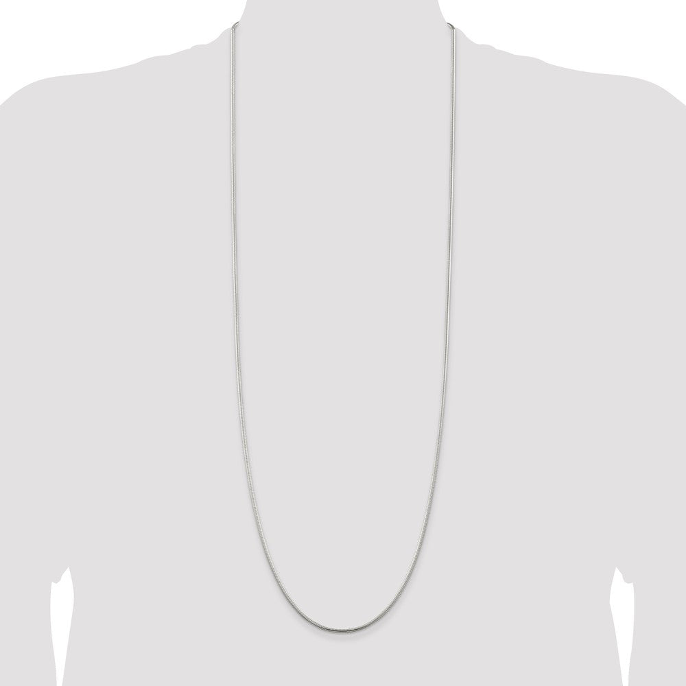 36 Inch Sterling Silver 1.75mm Snake Chain Necklace
