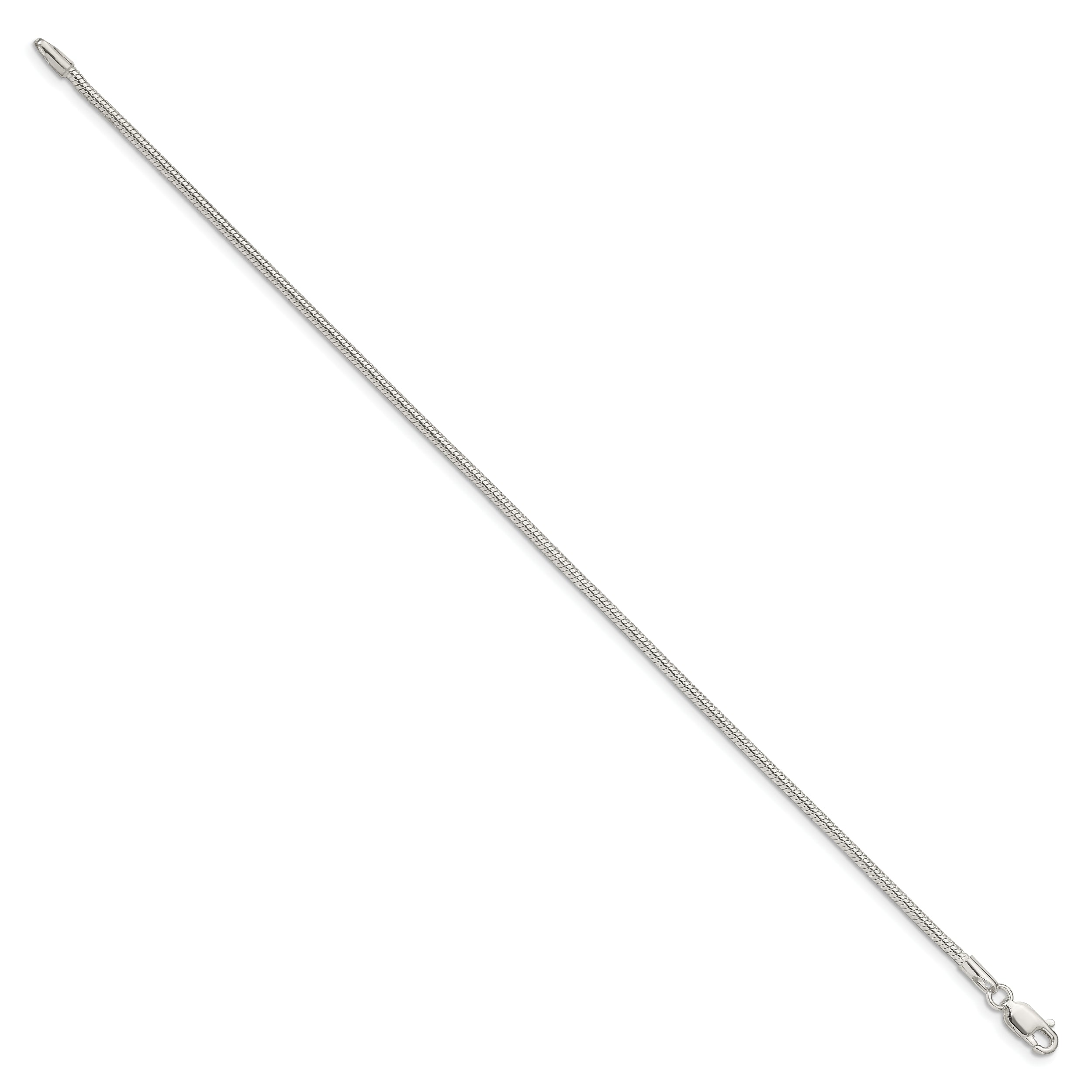 8 Inch Sterling Silver 1.75mm Snake Chain