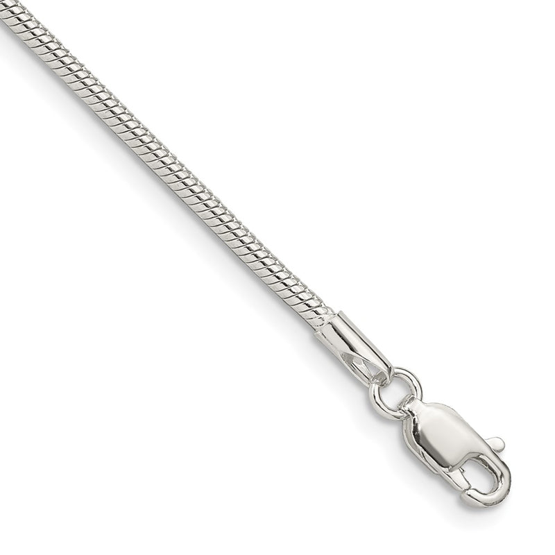 8 Inch Sterling Silver 1.75mm Snake Chain Bracelet