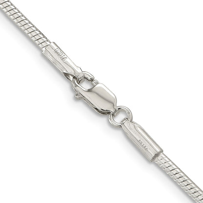 28 Inch Sterling Silver 2mm Snake Chain Necklace
