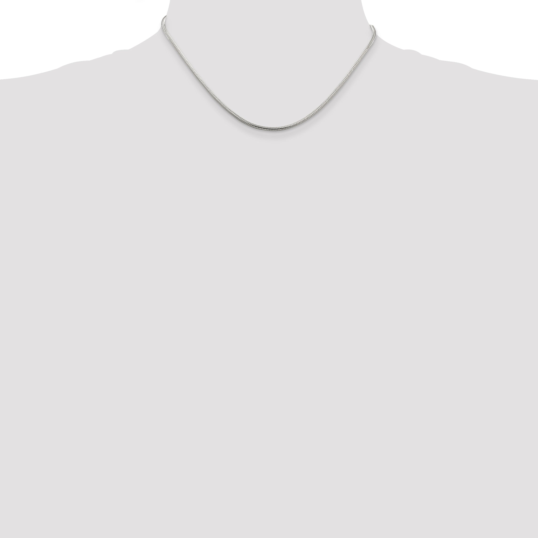 16 Inch Sterling Silver 2mm Snake Chain