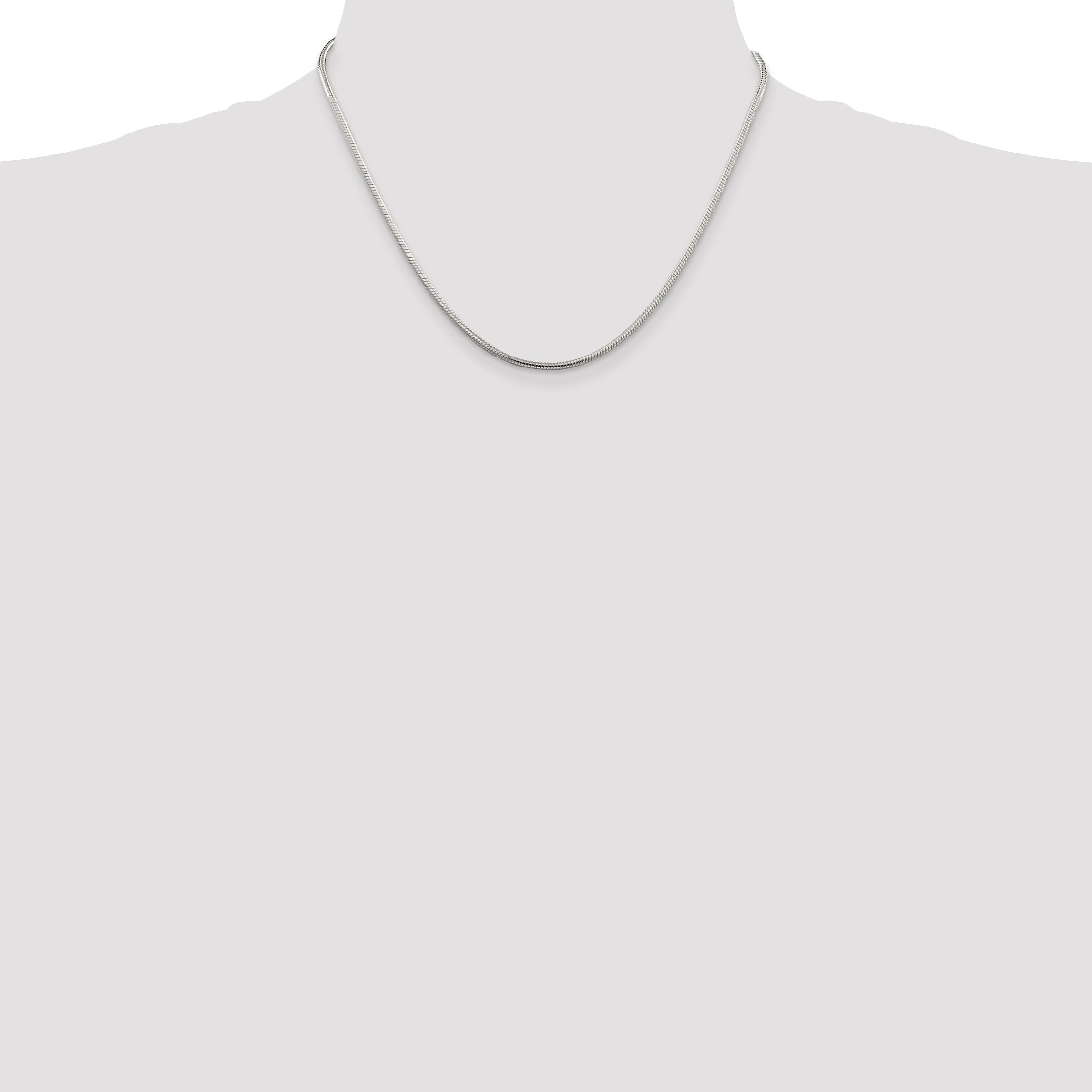 18 Inch Sterling Silver 2mm Snake Chain