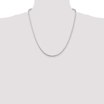 22 Inch Sterling Silver 2mm Snake Chain